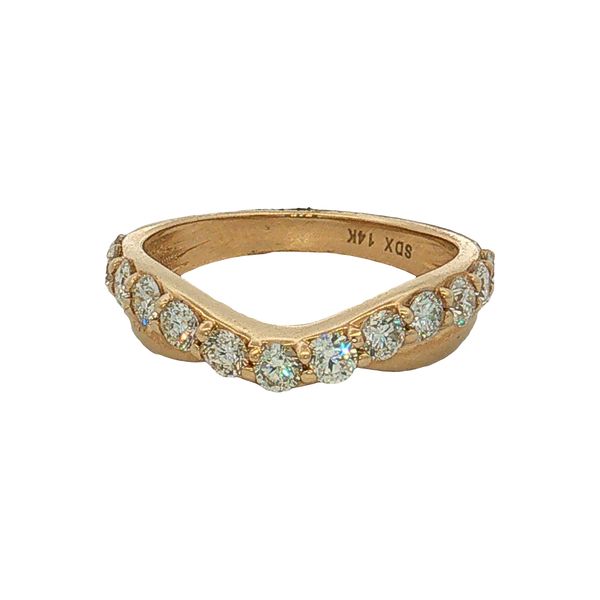 14 Karat Yellow Gold Diamond Contour Wedding Ring Trinity Jewelers  Pittsburgh, PA