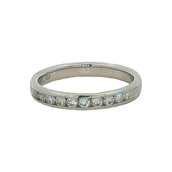 14 Karat White Gold Diamond Channel Set Wedding Ring Trinity Jewelers  Pittsburgh, PA