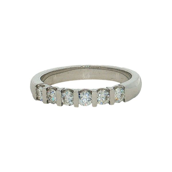 14 Karat White Gold Diamond Bar Set Ring Trinity Jewelers  Pittsburgh, PA