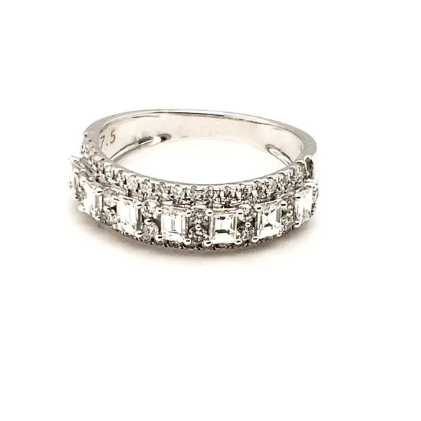 14 Karat White Gold Baguette & Round Diamond Ring Trinity Jewelers  Pittsburgh, PA