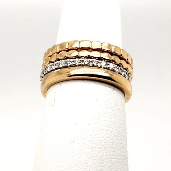 18 Karat Four Ring Stackable Ring Set Trinity Jewelers  Pittsburgh, PA