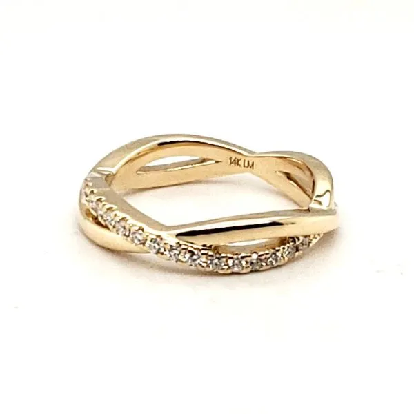14 Karat Yellow Gold Diamond Twist Ring Trinity Jewelers  Pittsburgh, PA