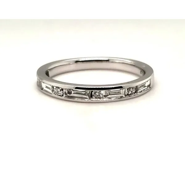 14 Karat White Gold Baguette & Round Diamond Ring Trinity Jewelers  Pittsburgh, PA