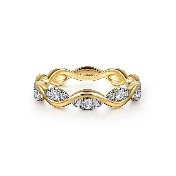 14 Karat Yellow Gold Diamond Twisted Fashion Ring Trinity Jewelers  Pittsburgh, PA