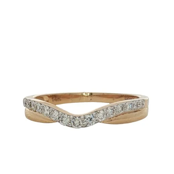 14 Karat Yellow Gold Diamond Contour Ring Trinity Jewelers  Pittsburgh, PA