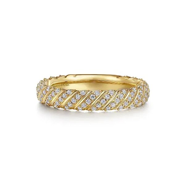 14 Karat Yellow Gold Diamond Stackable Ring Trinity Jewelers  Pittsburgh, PA