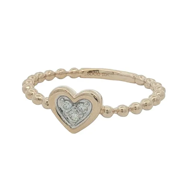 10 Karat Yellow gold Diamond Heart Promise Ring Trinity Jewelers  Pittsburgh, PA