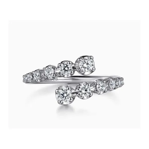 14 Karat White Gold Diamond By-Pass Ring Trinity Jewelers  Pittsburgh, PA