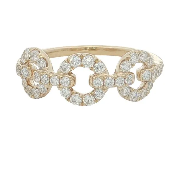 14 Karat Yellow Gold Diamond Circle Link Ring Trinity Jewelers  Pittsburgh, PA