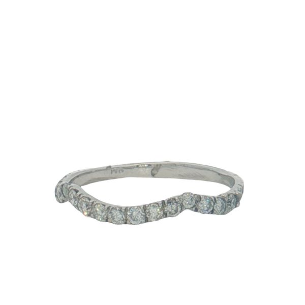 14 Karat White Gold Diamond Curved Ring Trinity Jewelers  Pittsburgh, PA