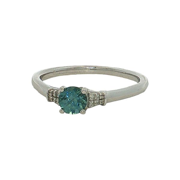10 Karat White Gold Montana Sapphire & Diamond Ring Trinity Jewelers  Pittsburgh, PA