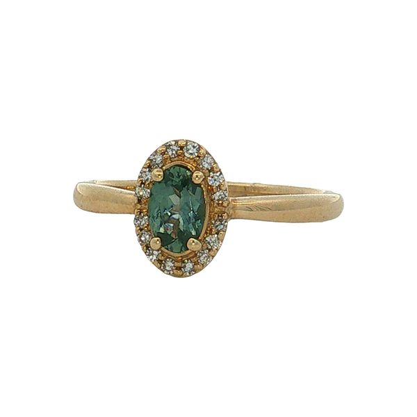 10 Karat Yellow Gold Montana Sapphire & Diamond Ring Trinity Jewelers  Pittsburgh, PA