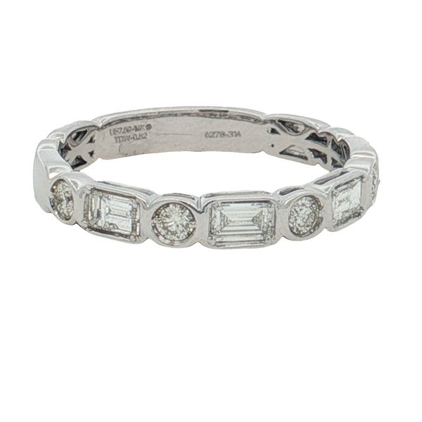 14 Karat White Gold Baguette & Round Diamond Ring Trinity Jewelers  Pittsburgh, PA