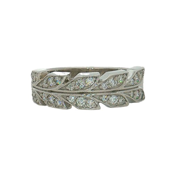 14 Karat White Gold Leafy Diamond Ring Trinity Jewelers  Pittsburgh, PA