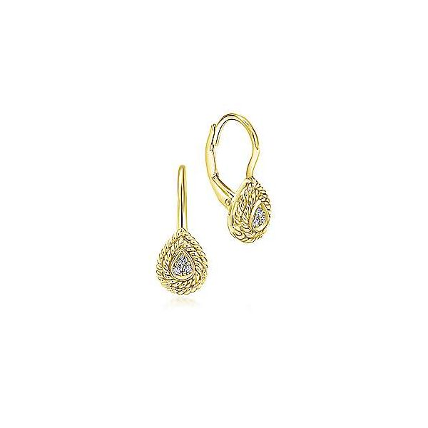 14 Karat Yellow Gold Diamond Earrings Trinity Jewelers  Pittsburgh, PA