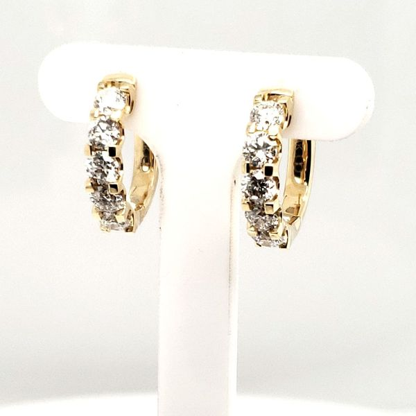 14 Karat Yellow Gold Diamond Earrings Trinity Jewelers  Pittsburgh, PA