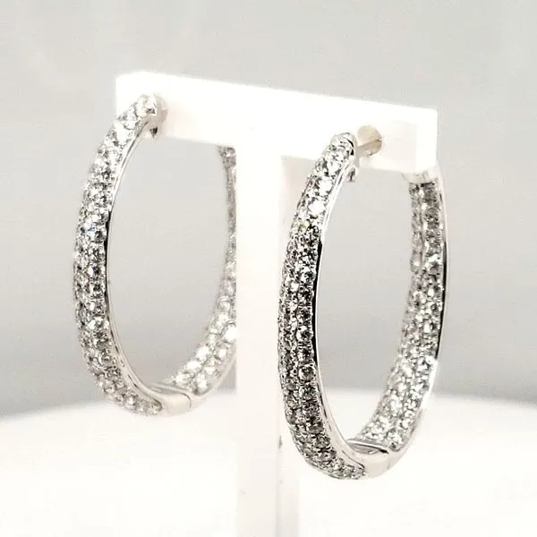 Platinum Diamond Hoop Earrings Trinity Jewelers  Pittsburgh, PA