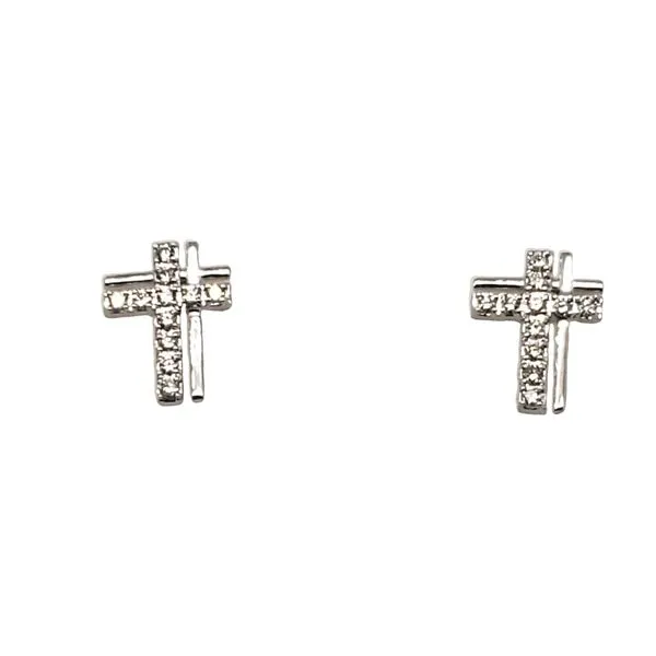 14 Karat White Gold Diamond Earrings Trinity Jewelers  Pittsburgh, PA