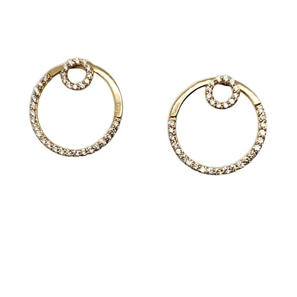 14 Karat Yellow Gold Diamond Earrings Trinity Jewelers  Pittsburgh, PA
