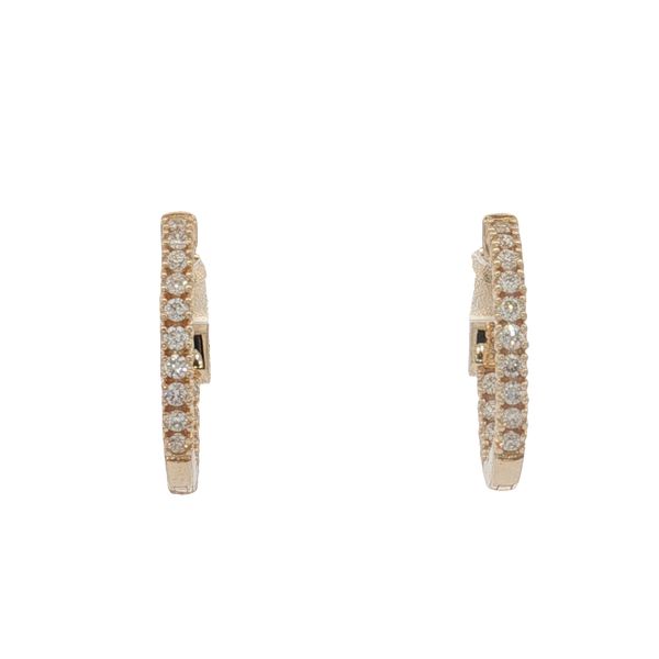 14 Karat Yellow Gold Diamond Hoop Earring Trinity Jewelers  Pittsburgh, PA