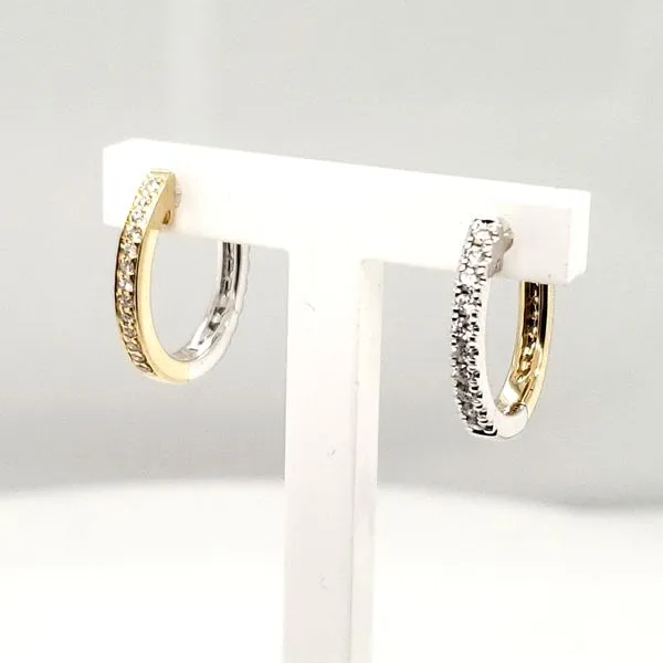 10 Karat White & Yellow Gold Diamond Earrings Trinity Jewelers  Pittsburgh, PA
