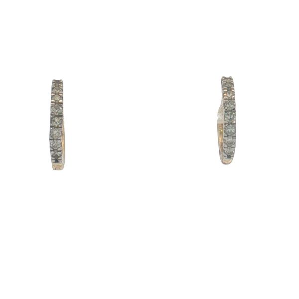 14 Karat Yellow Gold Small Diamond Huggie Earrings Trinity Jewelers  Pittsburgh, PA