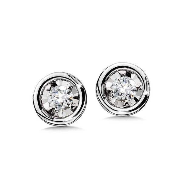 14 Karat White Gold Diamond Earrings Trinity Jewelers  Pittsburgh, PA