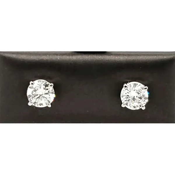 14 Karat White Gold Diamond Stud Earrings Trinity Jewelers  Pittsburgh, PA