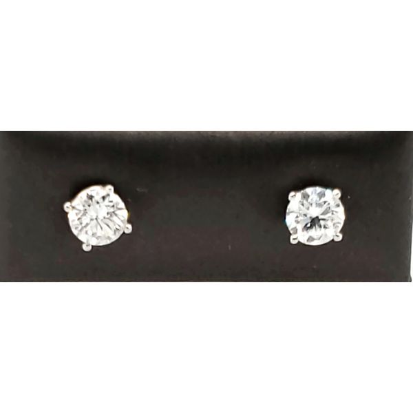 14 Karat White Gold Diamond Stud Earrings Trinity Jewelers  Pittsburgh, PA