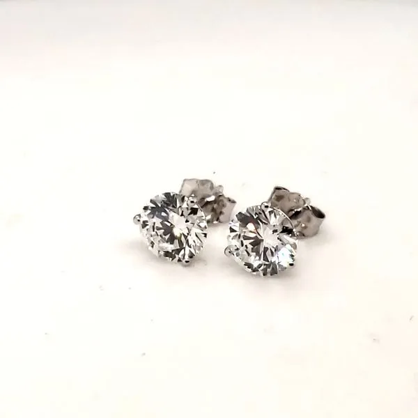 14 Karat White Gold Lab Grown Diamond Earrings Trinity Jewelers  Pittsburgh, PA