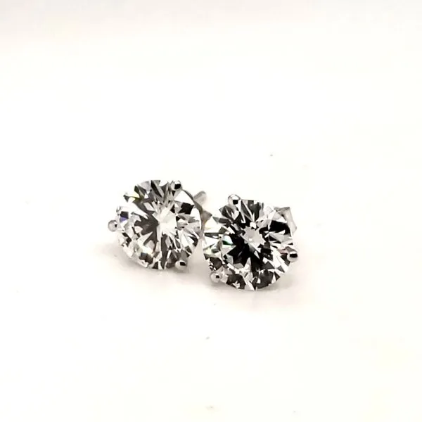 14 Karat White Gold Lab Grown Diamond Earrings Trinity Jewelers  Pittsburgh, PA