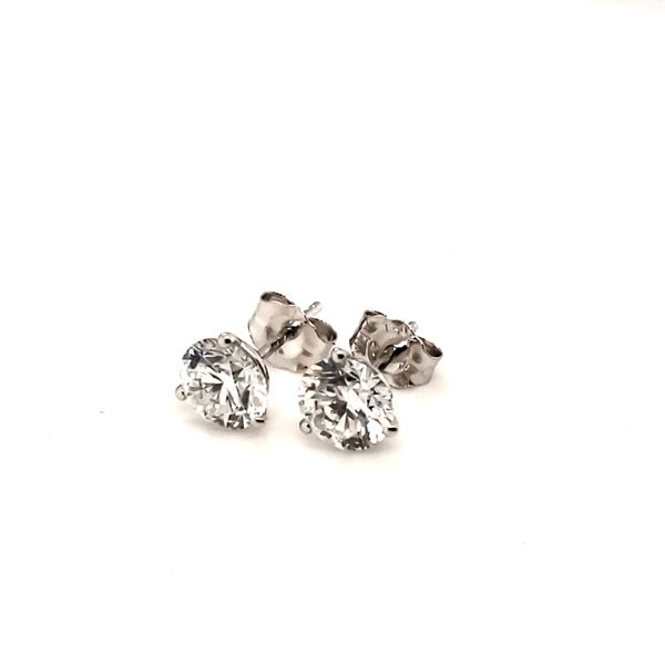 14 Karat White Gold Lab Grown Diamond Stud Earrings Trinity Jewelers  Pittsburgh, PA