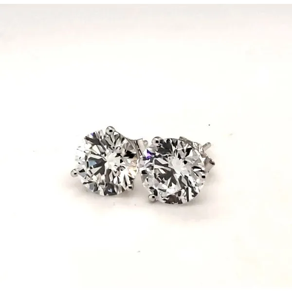 14 Karat White Gold Lab Grown Diamond Stud Earrings Trinity Jewelers  Pittsburgh, PA