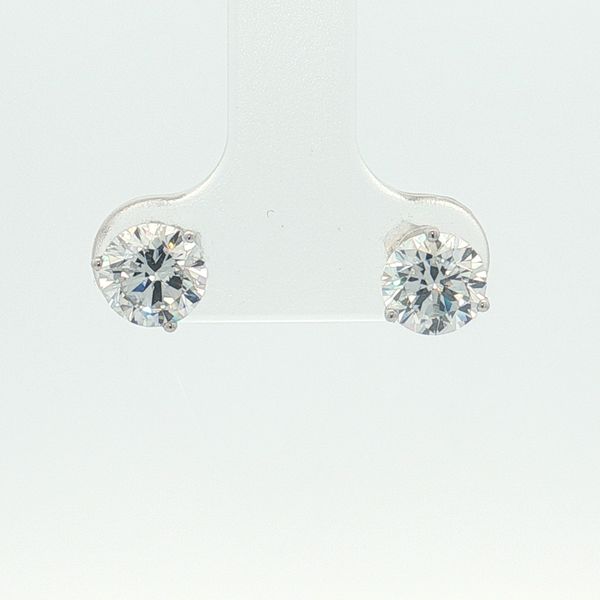 14 Karat White Gold 2ctw Lab Grown Diamond Stud Earrings Trinity Jewelers  Pittsburgh, PA