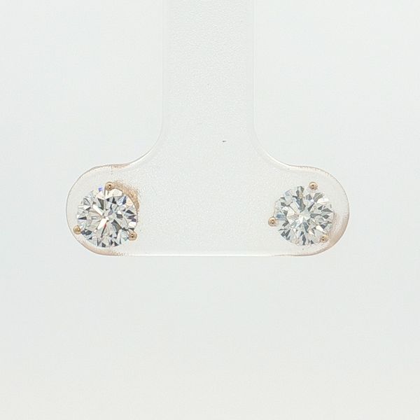 14 Karat Yellow Gold 1.00ctw Lab Grown Diamond Stud Earrings Trinity Jewelers  Pittsburgh, PA