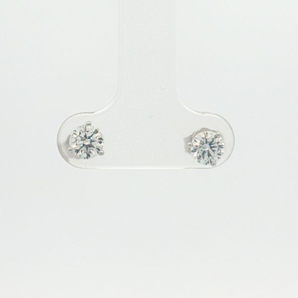 14 Karat White Gold 0.75ctw Lab Grown Diamond Stud Earrings Trinity Jewelers  Pittsburgh, PA
