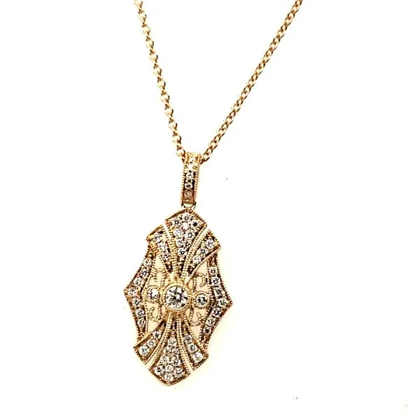 14 Karat Yellow Gold Diamond Pendant Trinity Jewelers  Pittsburgh, PA
