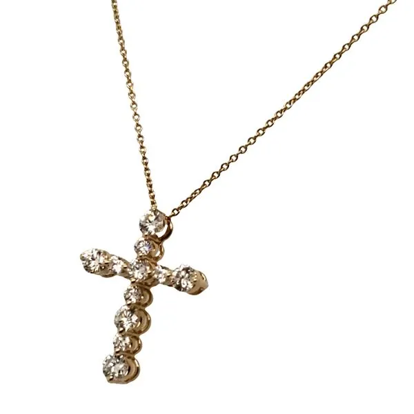 14 Karat Yellow Diamond Cross Pendant Trinity Jewelers  Pittsburgh, PA