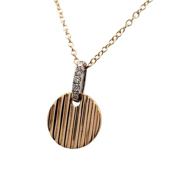 14 Karat Yellow & White Gold Diamond Disc Pendant Trinity Jewelers  Pittsburgh, PA