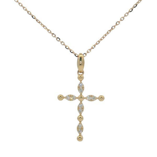 10 Karat Yellow Gold Diamond Cross Pendant Trinity Jewelers  Pittsburgh, PA