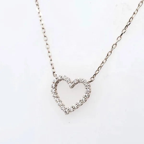 18 Karat Yellow Gold Diamond Heart Necklace Trinity Jewelers  Pittsburgh, PA