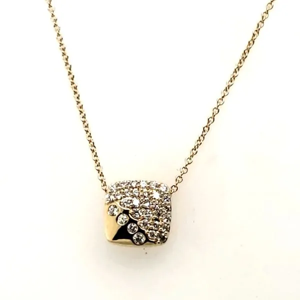 10 Karat Yellow Gold Diamond Pave` Pendant Necklace Trinity Jewelers  Pittsburgh, PA