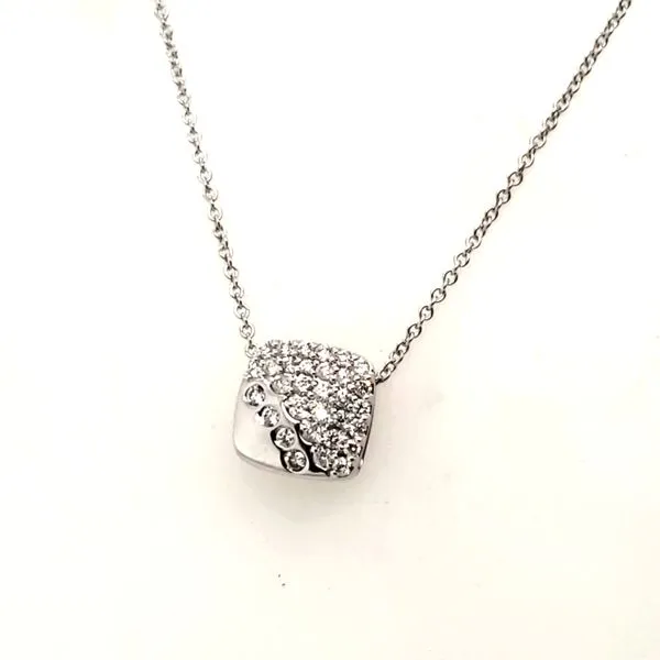 10 Karat White Gold Diamond Pave` Necklace Trinity Jewelers  Pittsburgh, PA