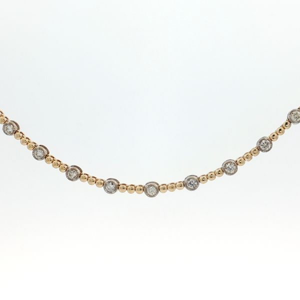 14 Karat Yellow & White Gold Diamond Station Necklace Trinity Jewelers  Pittsburgh, PA