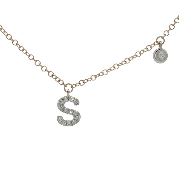 14 Karat Yellow & White Gold Initial 