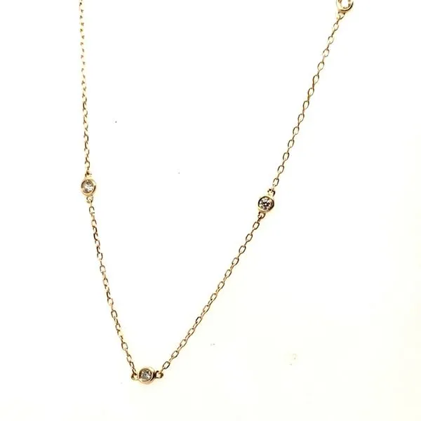 14 Karat Yellow Gold Bezel Necklace Trinity Jewelers  Pittsburgh, PA
