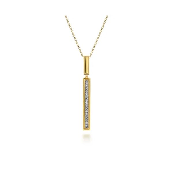14 Karat Yellow Gold Diamond Drop Necklace Trinity Jewelers  Pittsburgh, PA