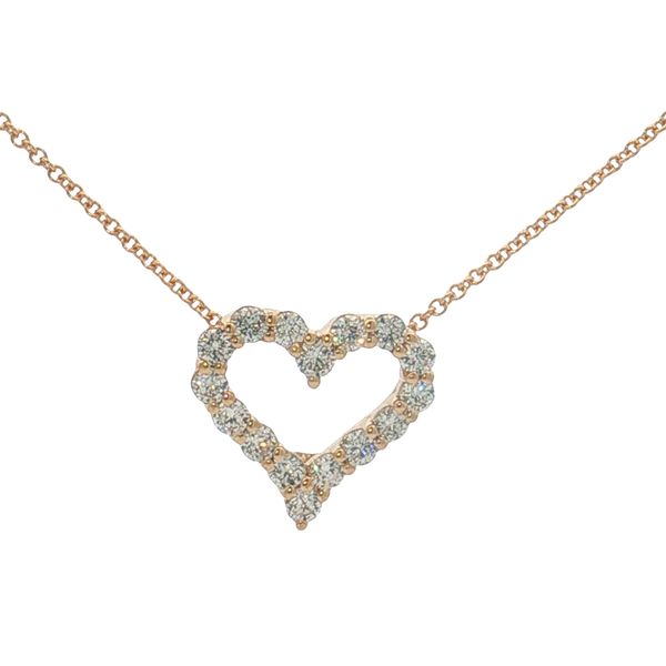 14 Karat Yellow Gold Diamond Heart Necklace Trinity Jewelers  Pittsburgh, PA