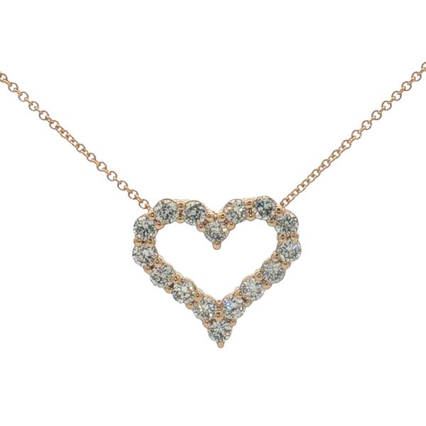 14 Karat Yellow Gold Diamond Heart Necklace Trinity Jewelers  Pittsburgh, PA