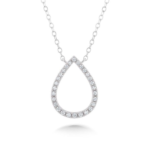 10 Karat White Gold Diamond Pear Shape Necklace Trinity Jewelers  Pittsburgh, PA